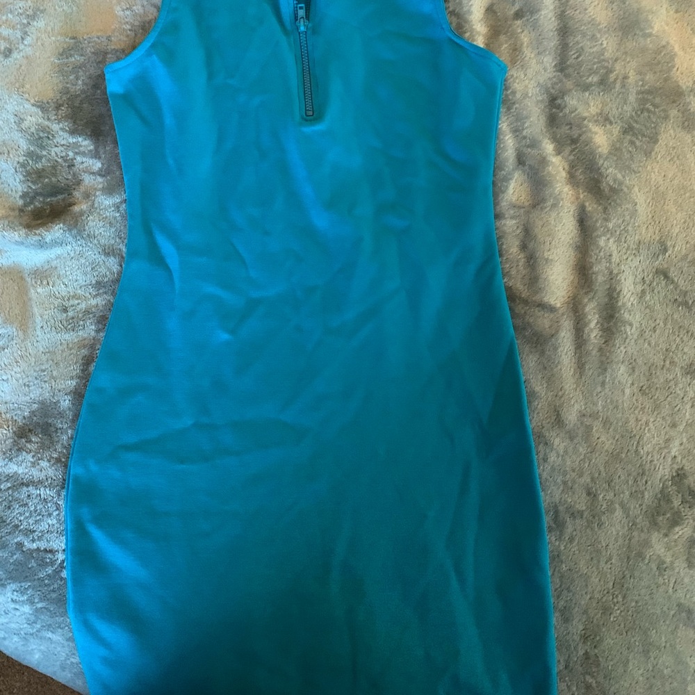 Light blue zip front dress NWT